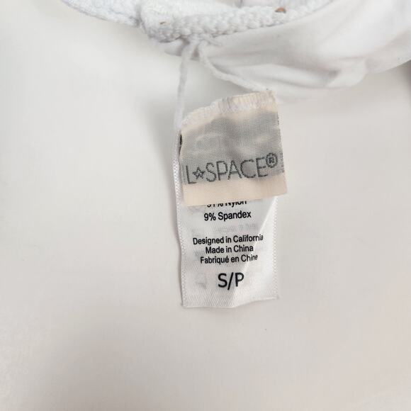 L*Space Kara Studded Bikini Top in White Size Small Triangle - Picture 5 of 5